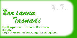 marianna tasnadi business card